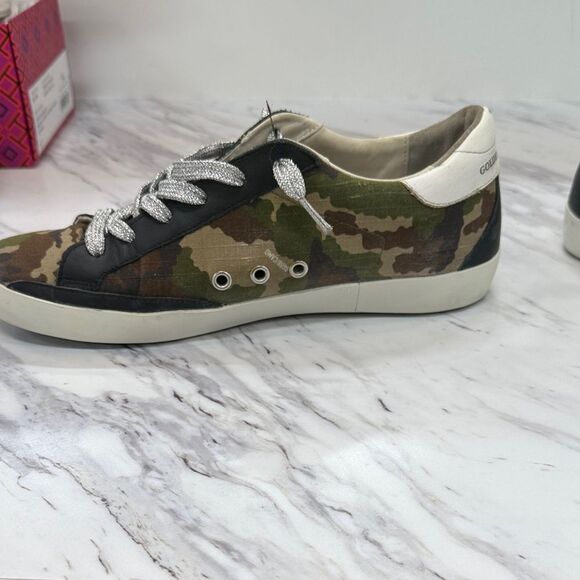 Golden Goose Camo Sneakers with Pink Star - Picture 4 of 9